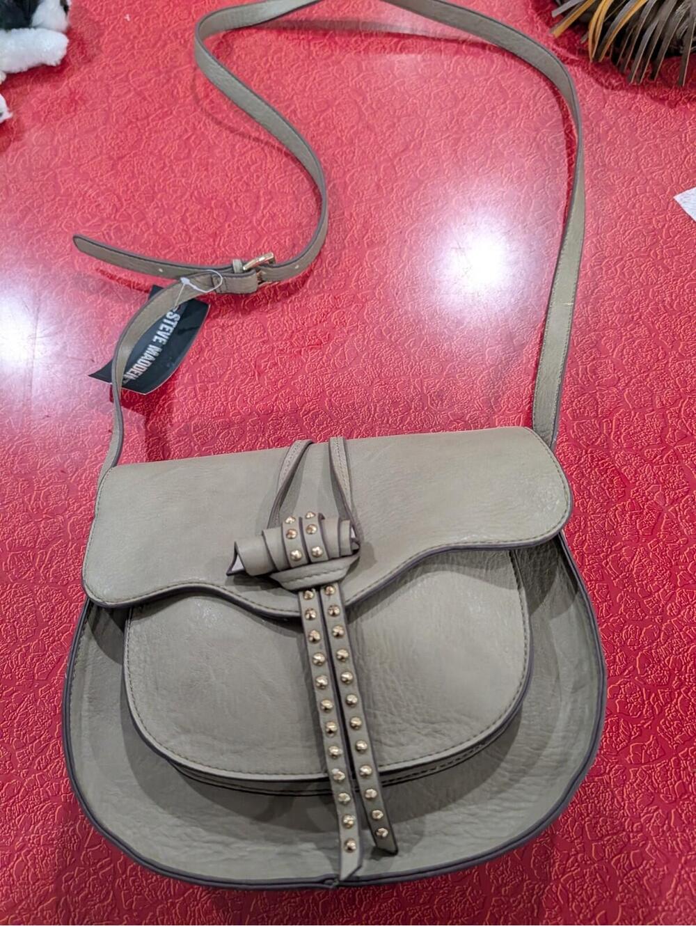 Steve Madden Saddlebag Bindie Crossbody Light Grey NWT Purse Bag